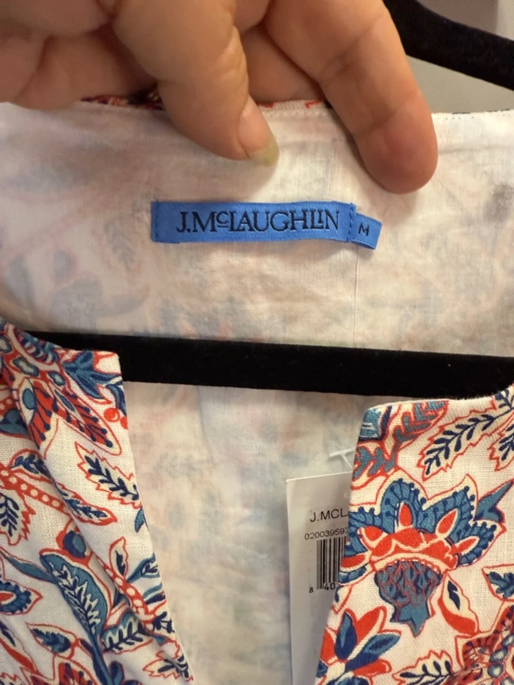 NWT J.McLaughlin Rue Linen Floral Shift Dress Medium - Picture 4 of 6